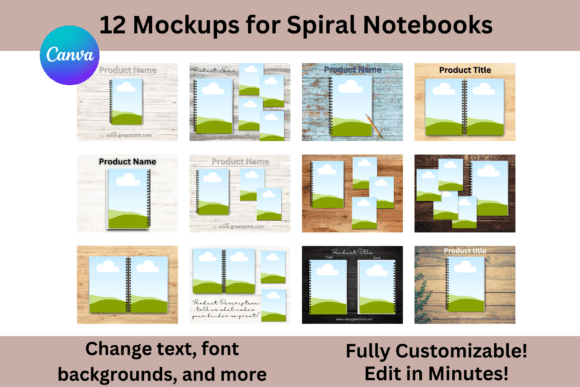 Download Spiral Notebook Mockup Templates Canva - Spiral Collection
