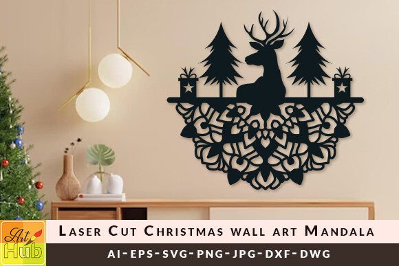 Download Laser Cut Christmas Wall Art Mandala SVG - Mandala svg Collection
