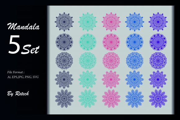 Download Mandala Ornamental Background Set - Ornamental background Collection