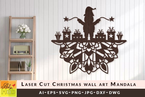 Download Laser Cut Christmas Wall Art Mandala SVG - Mandala svg Collection