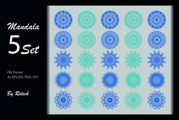 Download Mandala Ornamental Background Set - Ornamental background Collection