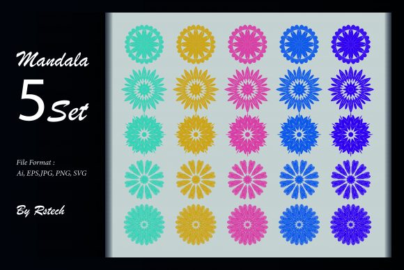 Download Mandala Ornamental Background Set - Ornamental background Collection