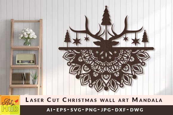 Download Laser Cut Christmas Wall Art Mandala SVG - Mandala svg Collection
