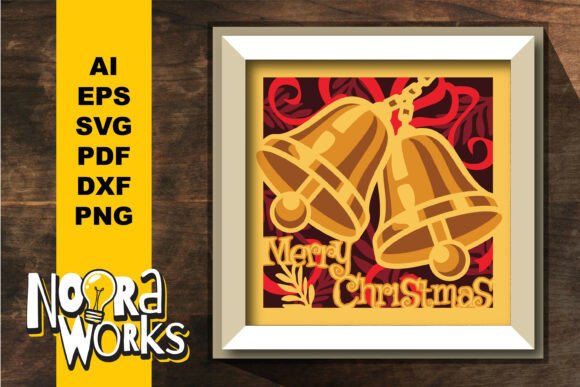 Download Christmas Bells Shadow Box Cricut File - Cricut file Collection